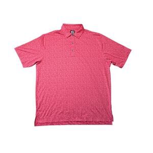 FOOTJOY Mens short sleeved collared shirt, Lightweight, Performance Material; XL